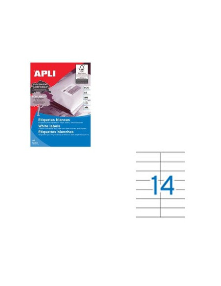 Etiquetas 70x35 Apli 500 Folhas A4 12000un