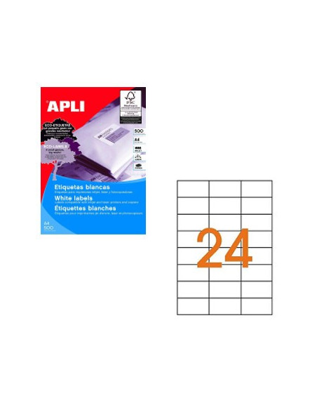 Etiquetas 70x37 Apli 500 Folhas A4 12000un