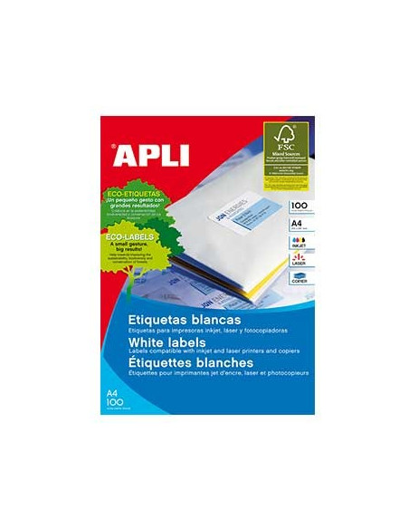 Etiquetas 105x48 Apli 100 Folhas A4 1200un