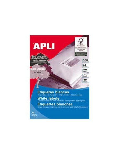Etiquetas 70x42,4 Apli 500 Folhas A4 10500un