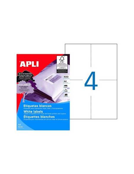 Etiquetas 105x148 Apli 500 Folhas A4 2000un