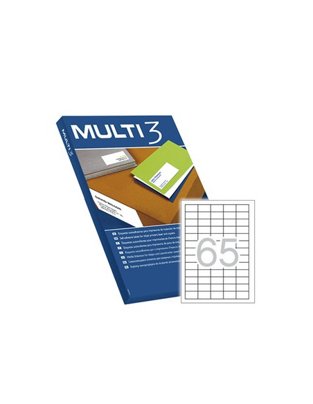 Etiquetas 38x21,2 Multi3 100 Folhas A4 6500un