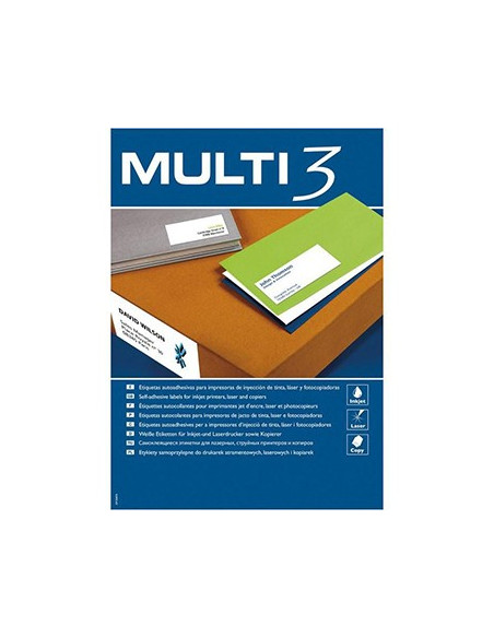 Etiquetas 63,5x38,1 Multi3 100 Folhas 2100un