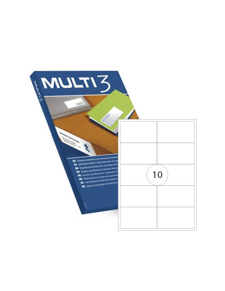 Etiquetas 99,10x57 Multi3 100 Folhas 1000un