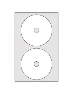 Etiquetas 117mm Multi3 para CD ou DVD 100 folhas 200un