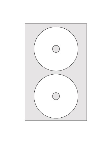 Etiquetas 117mm Multi3 para CD ou DVD 100 folhas 200un