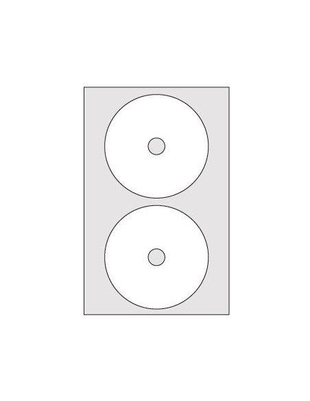 Etiquetas 117mm Multi3 para CD ou DVD 100 folhas 200un
