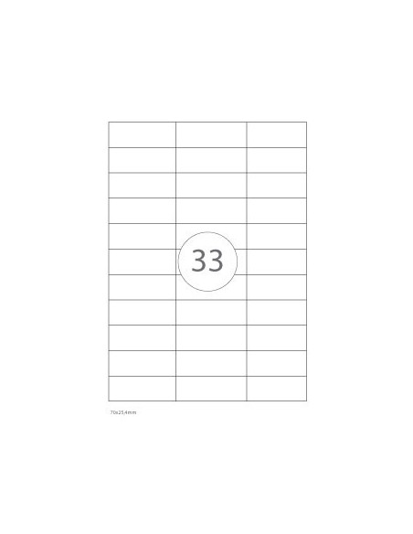 Etiquetas 70x25,4 Multi3 100 Folhas A4 3300un