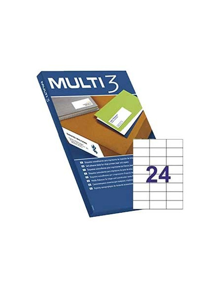 Etiquetas 70x37 Multi3 100 Folhas A4 2400un