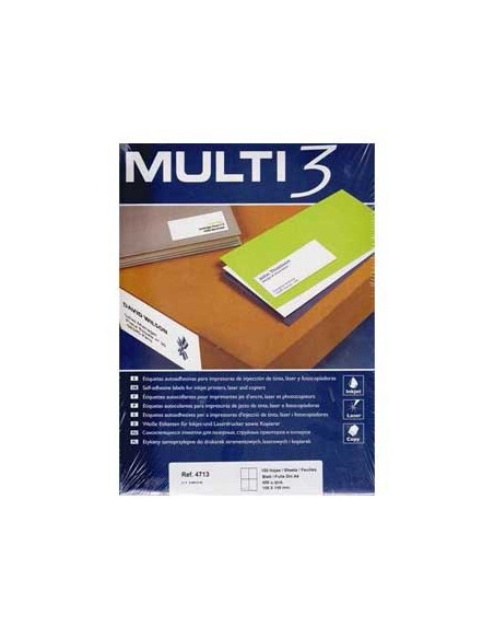 Etiquetas 105x148 Multi3 100 Folhas A4 400un
