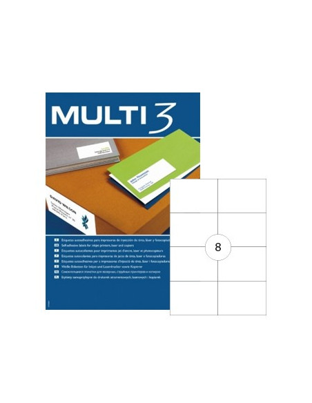 Etiquetas 105x70 Multi3 100 Folhas A4 1000un