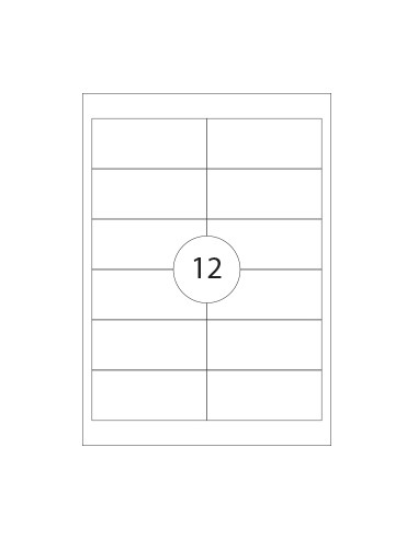 Etiquetas 97x42,3  100 Folhas A4 1200un