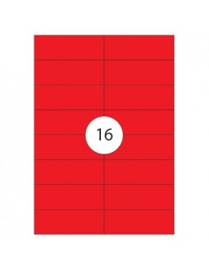 Etiquetas 105x37 Apli 20 Folhas 320un Vermelho