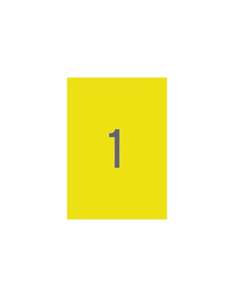 Etiquetas 210x297 Apli 100 Folhas A4 Amarelo