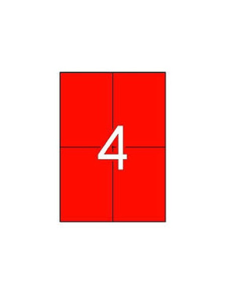 Etiquetas 105x148 Apli 20 Folhas A4 80un Vermelho