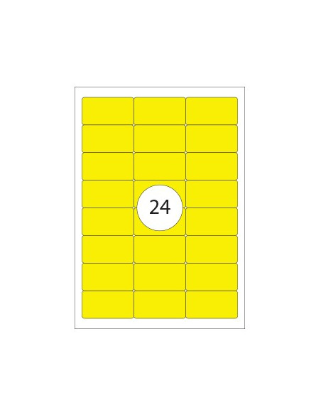Etiquetas 64x33.9mm Apli Amarelo Floures 20 Folhas A4 480un