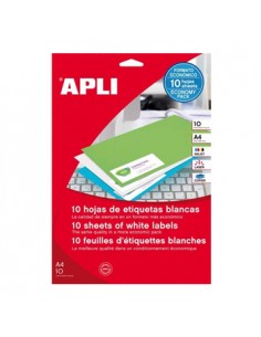 Etiquetas 25,4x10 Apli 12927 10 Folhas A4 1890un