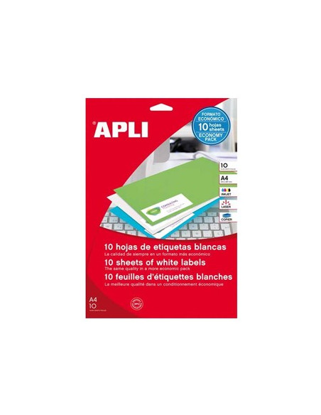 Etiquetas 25,4x10 Apli 12927 10 Folhas A4 1890un