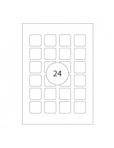 Etiquetas 24x24mm Apli 10 Folhas Branco 240un