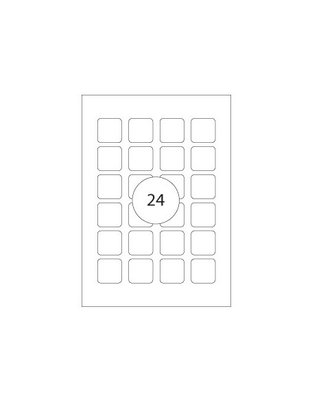 Etiquetas 24x24mm Apli 10 Folhas Branco 240un