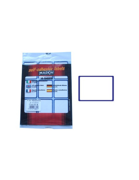 Etiquetas 46x37mm Markin Rebordo Linhas  9Fls 90un