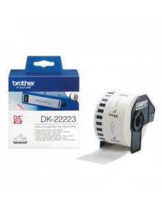 Rolo de película contínua autocolante (branca) 62mmx15,24mt