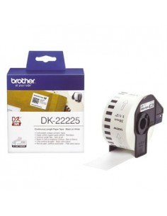 Rolo de papel, contínuo autocolante (branco) 38mmx30,48mts