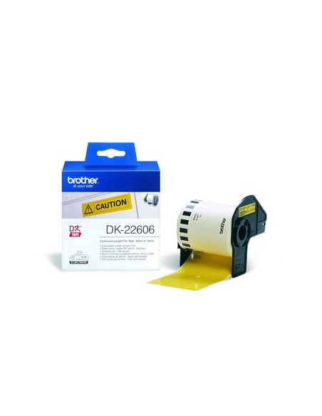 Rolo de película contínua Autocolante (amarelo) 62mmx15,24ms