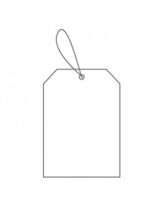 Etiqueta 28x43mm c/Fio p/Pendurar Branca Cx500 (0391)