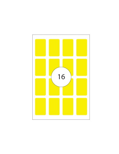 Etiquetas 25x40mm Apli 8 Folhas 128un Amarelo
