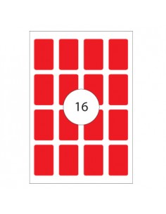 Etiquetas 25x40 Apli 8 Folhas 128un Vermelho