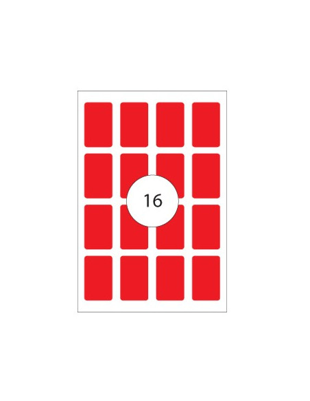 Etiquetas 25x40 Apli 8 Folhas 128un Vermelho