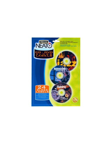 Etiquetas CD/DVD Fellowes 99963 Papel Brillante Cx24