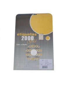 Etiquetas CD/DVD 117m Inkjet Metalizadas 10Fls 20un