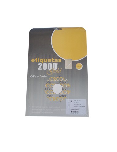 Etiquetas CD/DVD 117m Inkjet Metalizadas 10Fls 20un