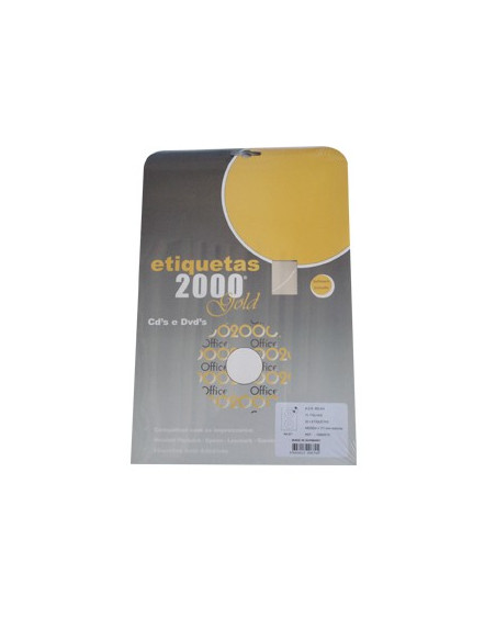 Etiquetas CD/DVD 117m Inkjet Metalizadas 10Fls 20un