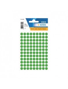 Etiquetas Redondas 08mm Verde Escu Herma1835  540un
