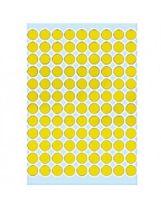 Etiquetas Redondas 08mm Amarelo Herma1841  540un