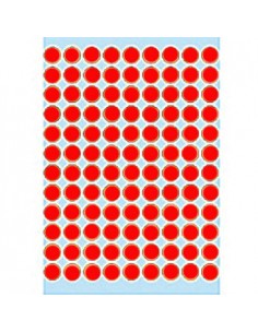 Etiquetas Redondas 08mm Vermelho Fluorescente Herma1846 540u