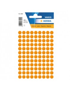 Etiquetas Redondas 08mm Laranja Fluorescente Herma1844 540un