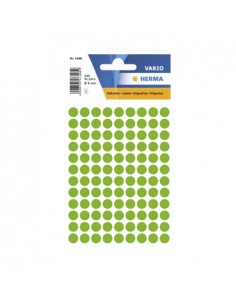 Etiquetas Redondas 08mm Verde Fluorescente Herma1848 540un