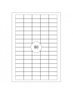 Etiquetas Removiveis 35,6x16,9mm 25 Folhas A4 2000un
