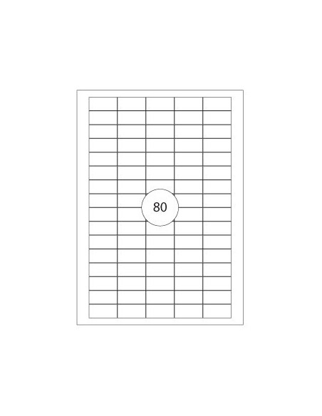 Etiquetas Removiveis 35,6x16,9mm 25 Folhas A4 2000un
