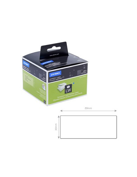 Etiquetas Endereco Transparente Dymo 89mmx36mm 1Rolo