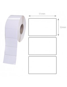 Etiquetas ZEBRA Poliester 3000T 51x32mm 10 Rolos
