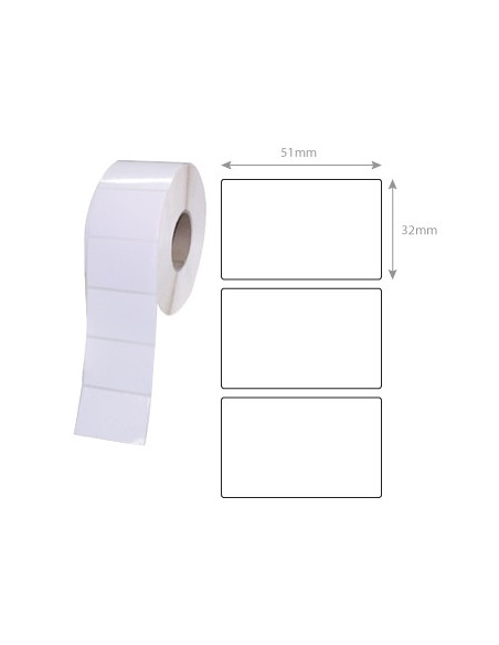 Etiquetas ZEBRA Poliester 3000T 51x32mm 10 Rolos