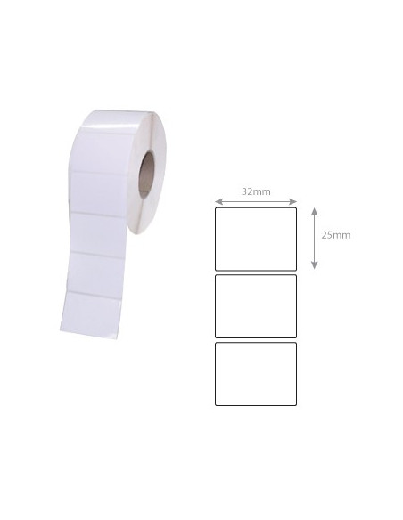 Etiquetas ZEBRA Termicas Premium 2000D 32x25mm 12 Rolos