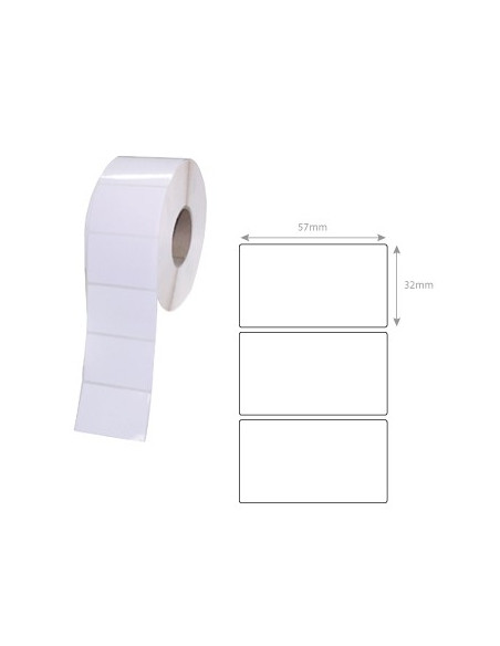 Etiquetas ZEBRA Termicas Premium 2000D 57x32mm 12 Rolos