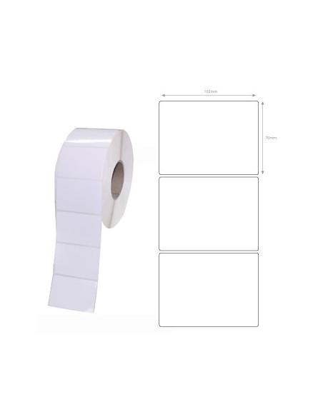 Etiquetas ZEBRA Poliester 3000T 102x76mm 12 rolos
