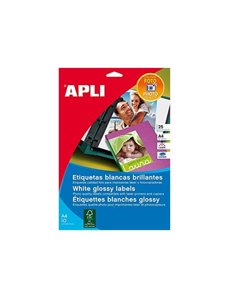 Etiquetas 199,6X289,1 Transp/Glossy  10Folhas